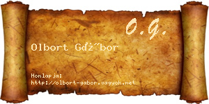 Olbort Gábor névjegykártya