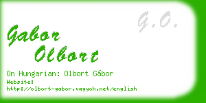 gabor olbort business card